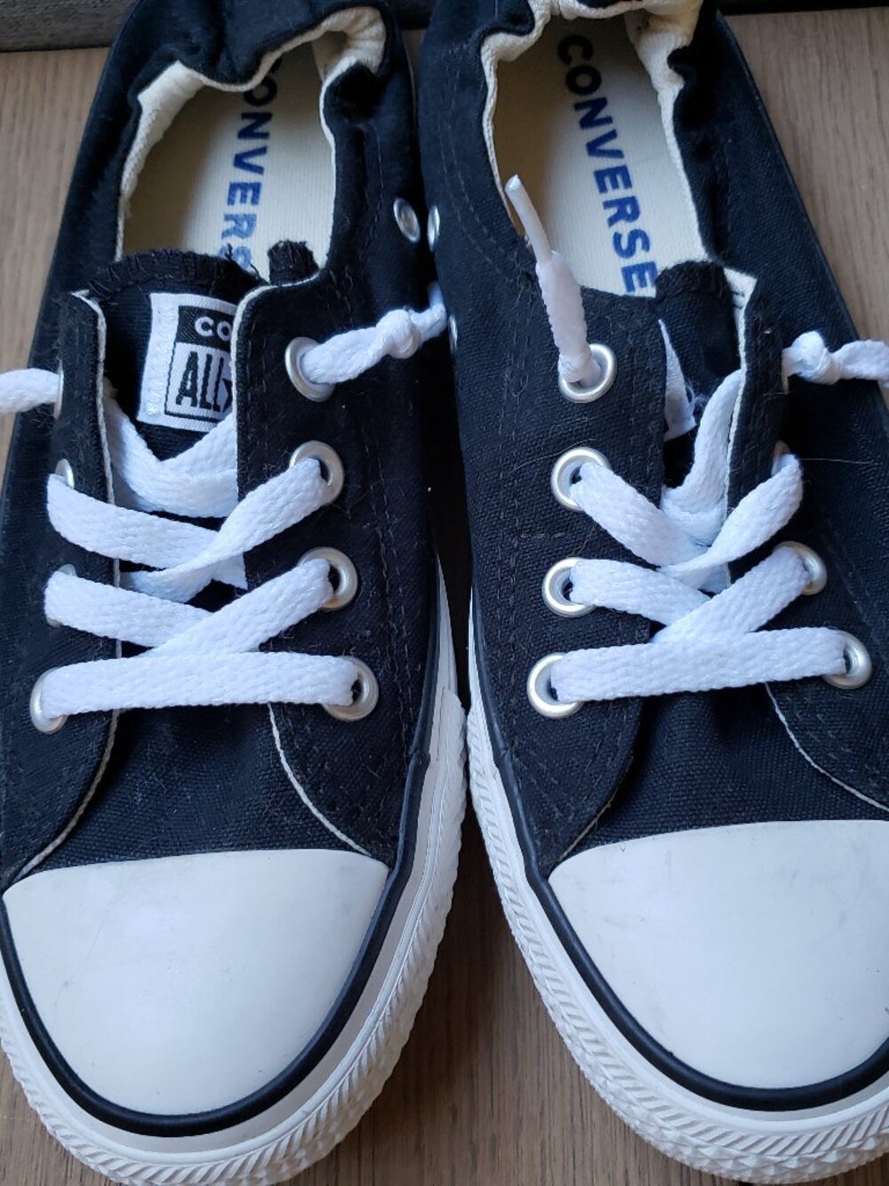EUC CTAS Converse vintage old school shoreline jet black / white (7.5) KICKS